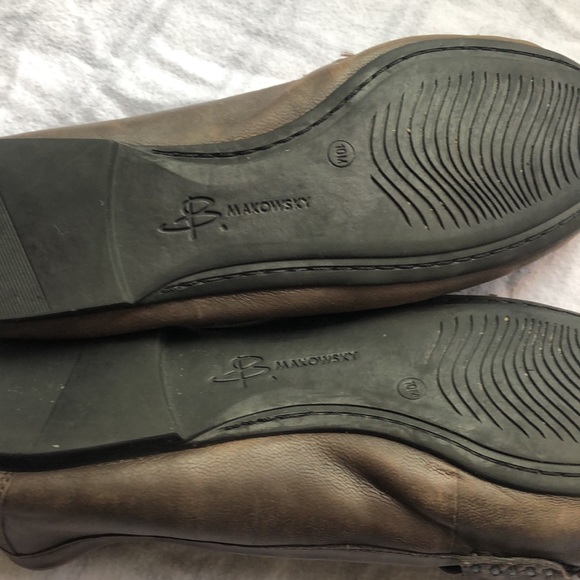 $178 B.Makowsky brown leather moccasin shoes women’s 10 M BF Trixie style - Picture 7 of 7